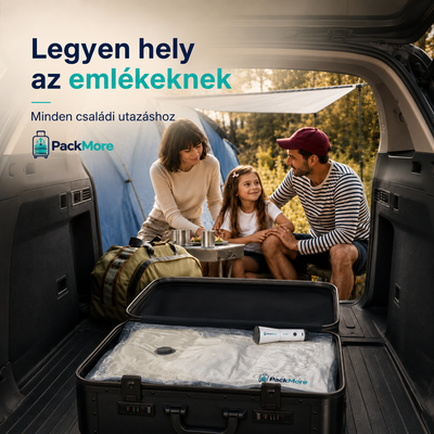 PackMore Travel Vacuum Szett - 15 db vákuumzsák + vezeték nélküli pumpa
