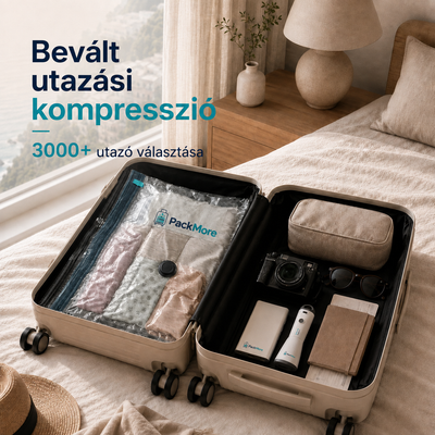PackMore Travel Vacuum Szett - 15 db vákuumzsák + vezeték nélküli pumpa